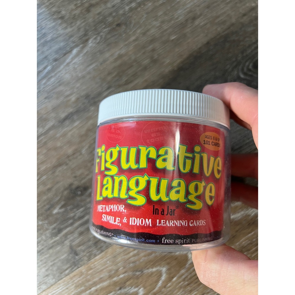 Free Spirit Figurative Language In a Jar Kids OS Red Metaphor Simile Idiom Cards